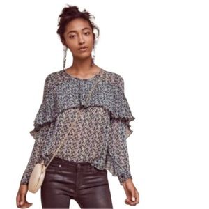 Anthropologie Sunday in Brooklyn Floral blouse